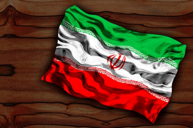 National flag of Iran Background with flag of Iran