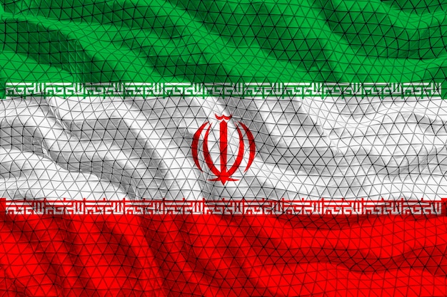 National flag of Iran Background with flag of Iran