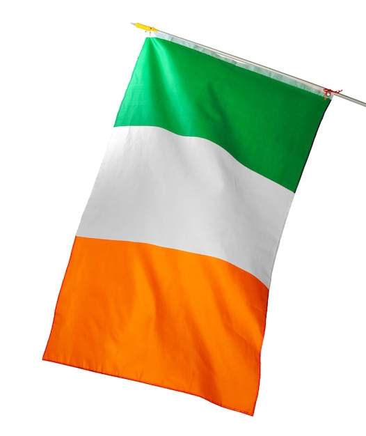 National flag of Ireland isolated on white