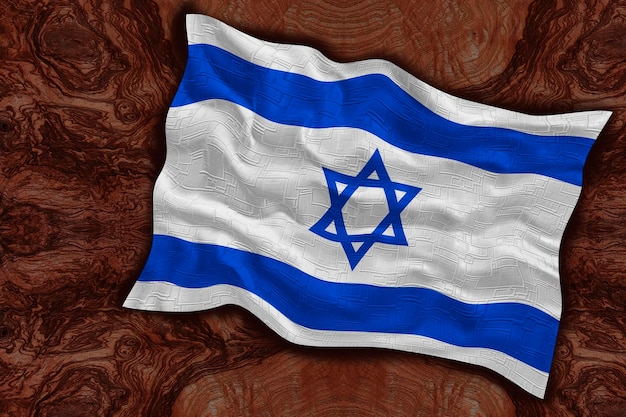 National flag of Israel Background with flag of Israel