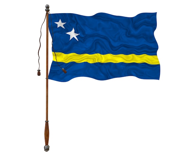 National flag of Kuracao Background with flag of Kuracao