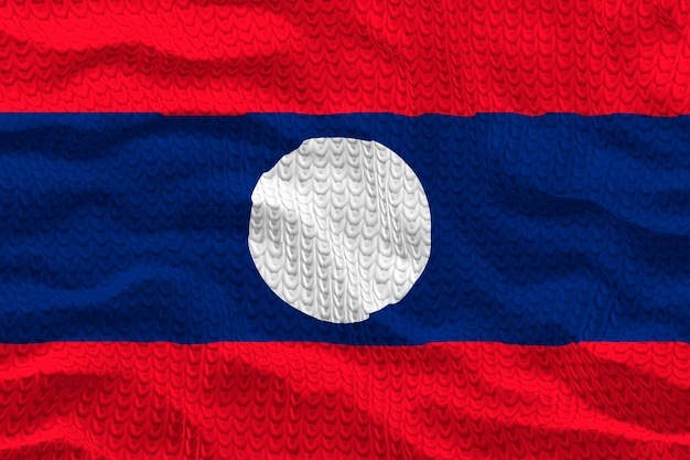 Photo national flag of laos background with flag of laos