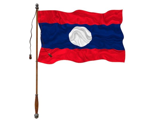 National flag of Laos Background with flag of Laos