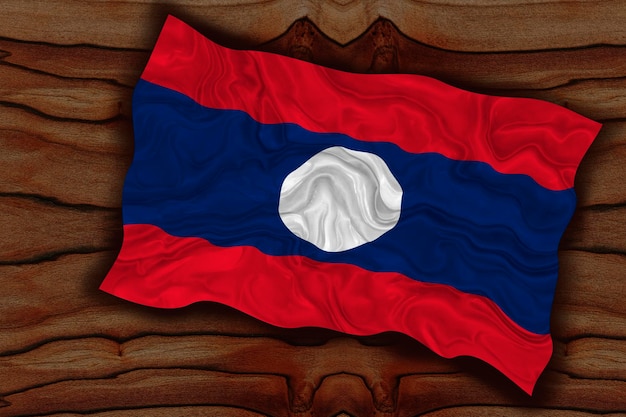 National flag of Laos Background with flag of Laos