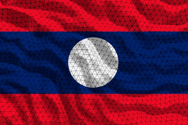 Photo national flag of laos background with flag of laos