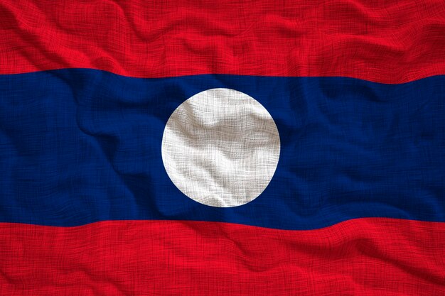 Photo national flag of laos background with flag of laos