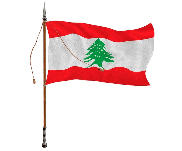 National flag of Lebanon Background with flag of Lebanon