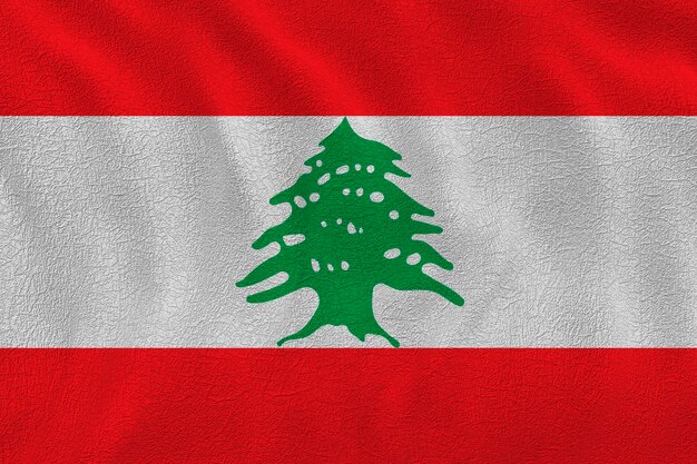 National flag of Lebanon Background with flag of Lebanon