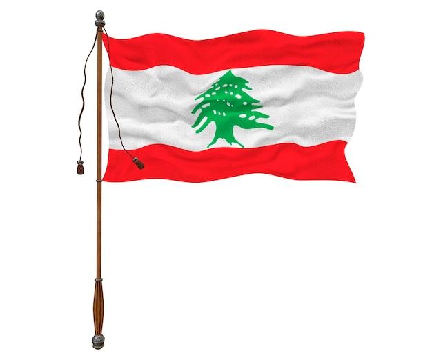 National flag of Lebanon Background with flag of Lebanon