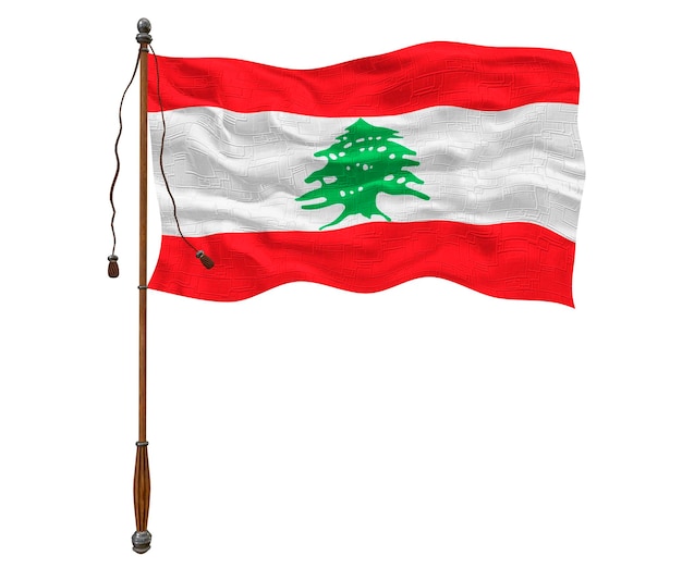 National flag of Lebanon Background with flag of Lebanon