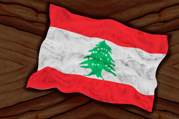 National flag of Lebanon Background with flag of Lebanon