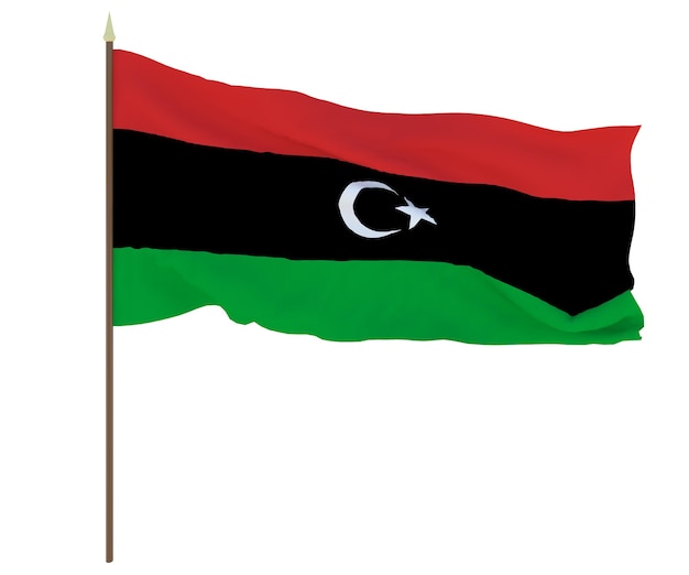 National flag of Libya Background for editors and designers National holiday