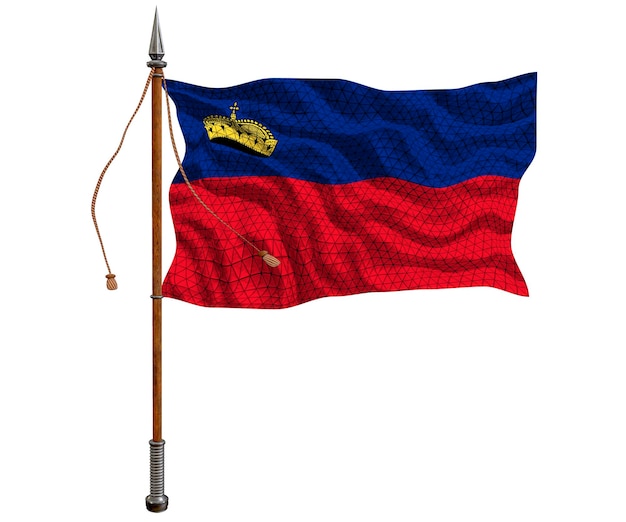 National flag of Liechtenstein Background with flag of Liechtenstein