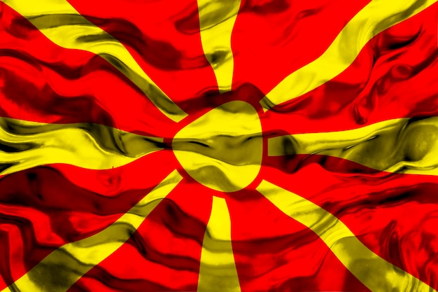 National flag of Macedonia Background with flag of Macedonia