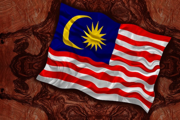 National flag of Malaysia Background with flag of Malaysia