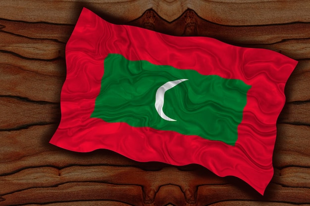 National flag of Maldives Background with flag of Maldives