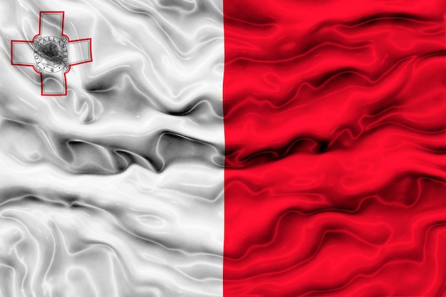 Photo national flag of malta background with flag of malta