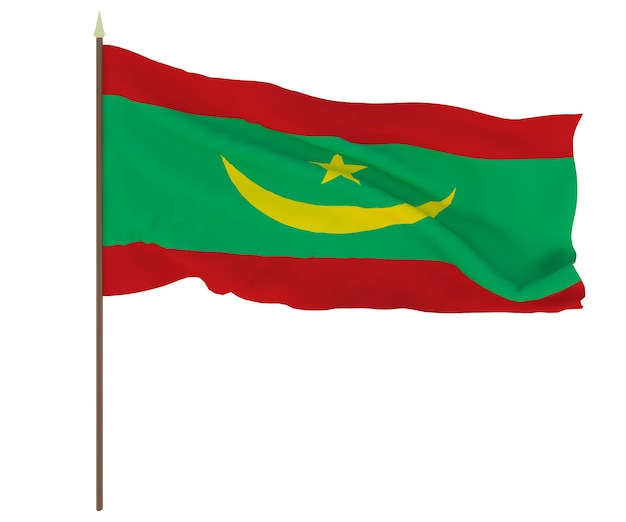 National flag of Mauritania Background for editors and designers National holiday