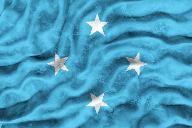 National flag of Micronesia Background with flag of Micronesia