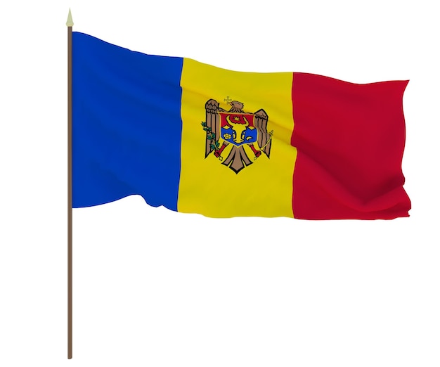 National flag of Moldova Background for editors and designers National holiday