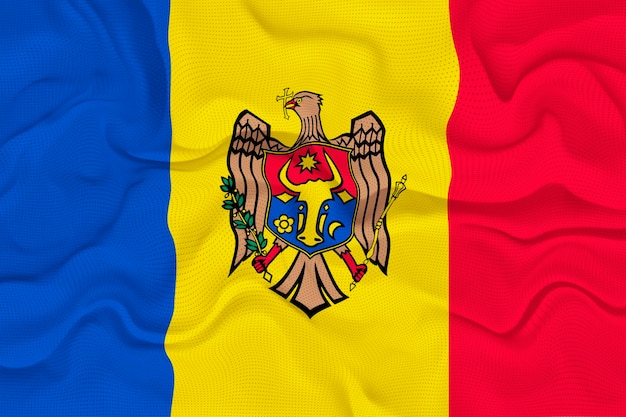 National flag of Moldova Background with flag of Moldova