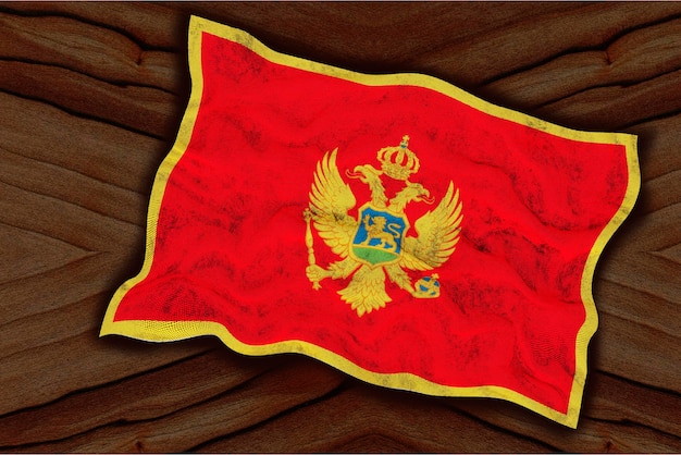 National flag of Montenegro Background with flag of Montenegro