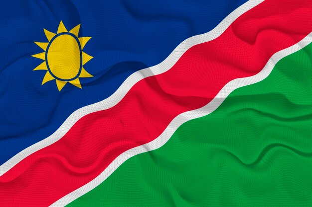 National flag of Namibia Background with flag of Namibia