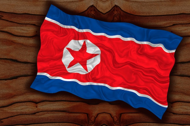 National flag of North Korea Background with flag of North Korea