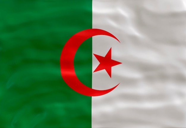 National flag o fAlgeria Background with flag of Algeria