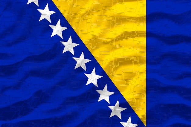 National flag ofBosnia and Herzegovina Background with flag of Bosnia and Herzegovina