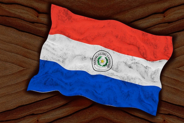 National flag of Paraguay Background with flag of Paraguay