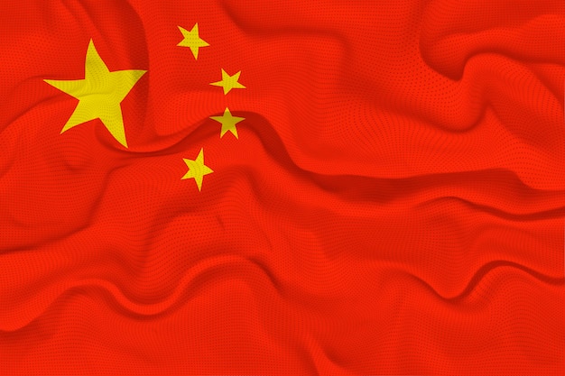 National flag of the People's Republic of China Background with flag of China