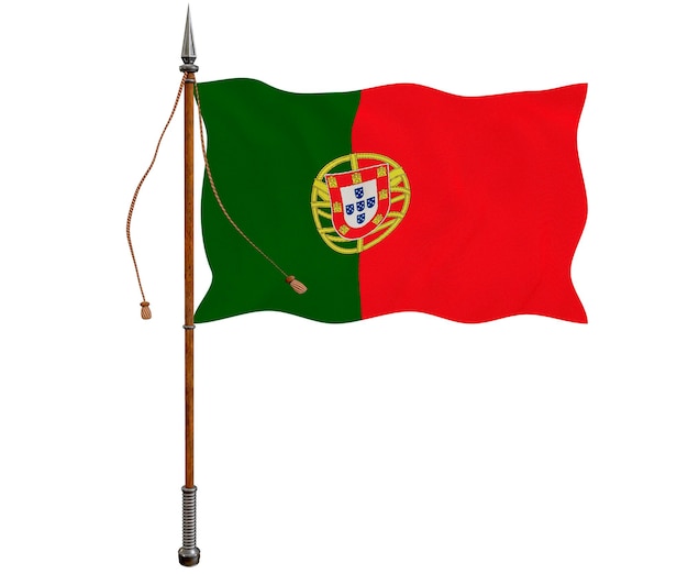 Photo national flag of portugal background with flag of portugal