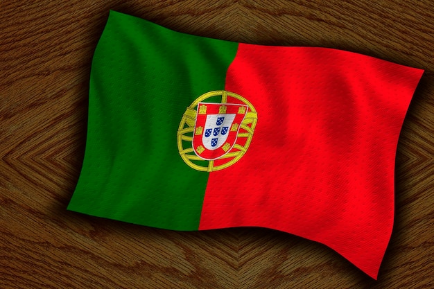 Photo national flag of portugal background with flag of portugal