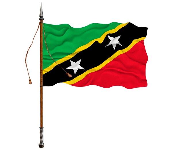 National flag of Saint Kitts and Nevis Background with flag of Saint Kitts and Nevis