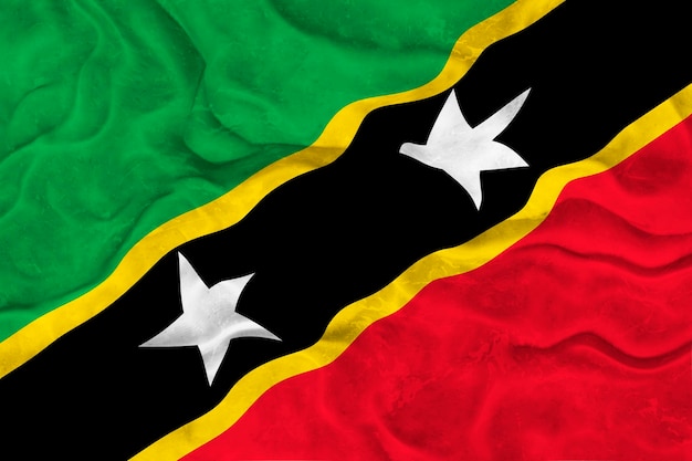 National flag of Saint Kitts and Nevis Background with flag of Saint Kitts and Nevis