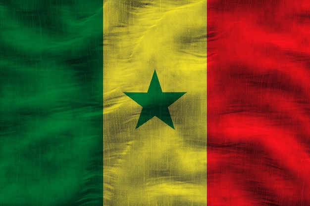 National flag of Senegal Background with flag of Senegal