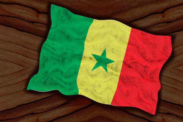 National flag of Senegal Background with flag of Senegal