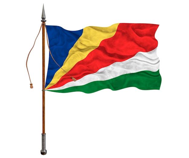 National flag of Seychelles Background with flag of Seychelles