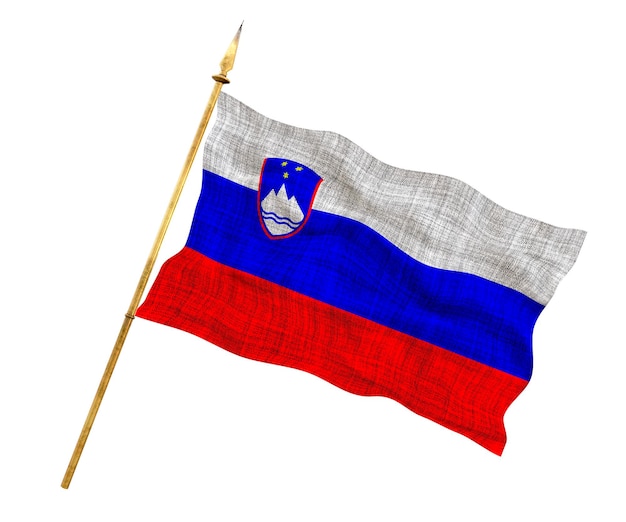 National flag of Slovenia Background with flag of Slovenia