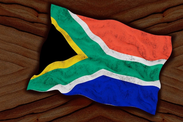 National flag of South Africa Background with flag of South Africa