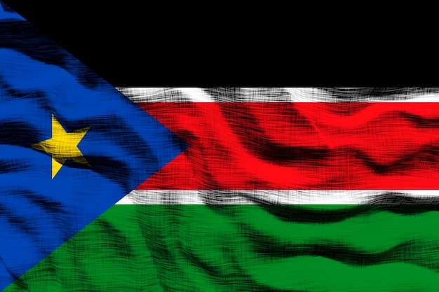 National flag of South Sudan Background with flag of South Sudan