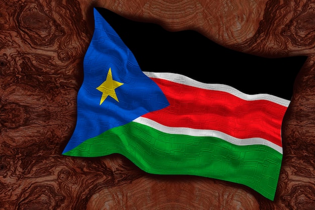 National flag of South Sudan Background with flag of South Sudan