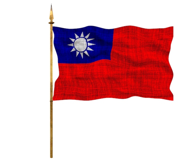 National flag of Taiwan Background with flag of Taiwan