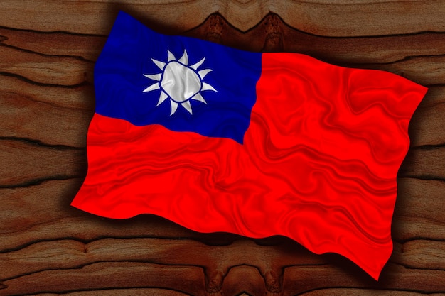 National flag of Taiwan Background with flag of Taiwan