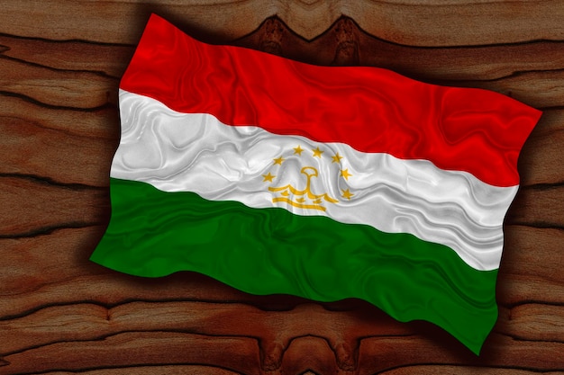 National flag of Tajikistan Background with flag of Tajikistan