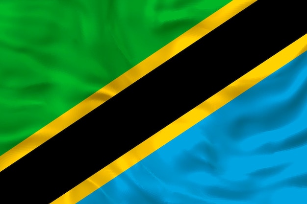 National flag of Tanzania Background with flag of Tanzania