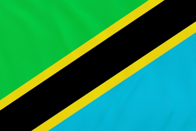 Photo national flag of tanzania background with flag of tanzania