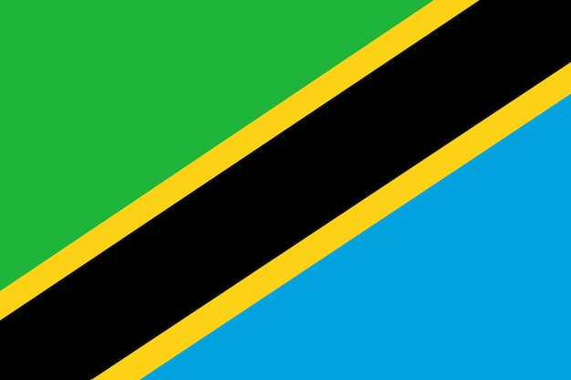 National flag of Tanzania Background with flag of Tanzania