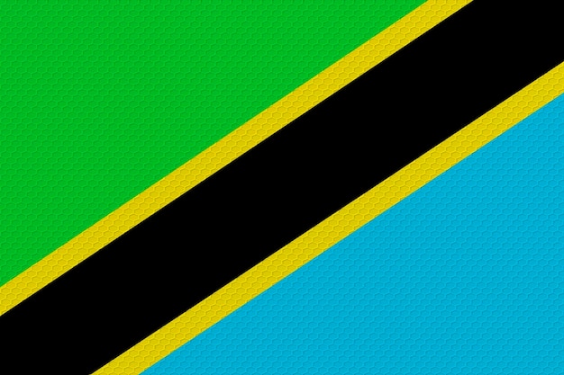 National flag of Tanzania Background with flag of Tanzania